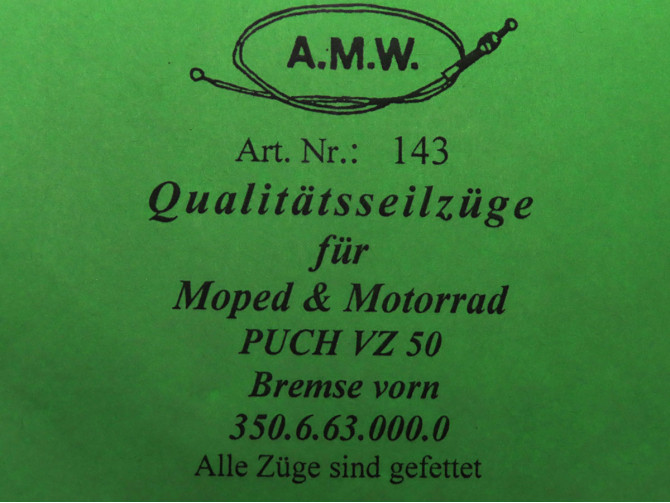 Bowdenzug Puch VZ50 Bremszug vorne A.M.W.  product